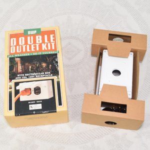NIB BWF Double Outlet Kit DIY Outdoor All Weather 15A 125V White Enamel B81RKW-W